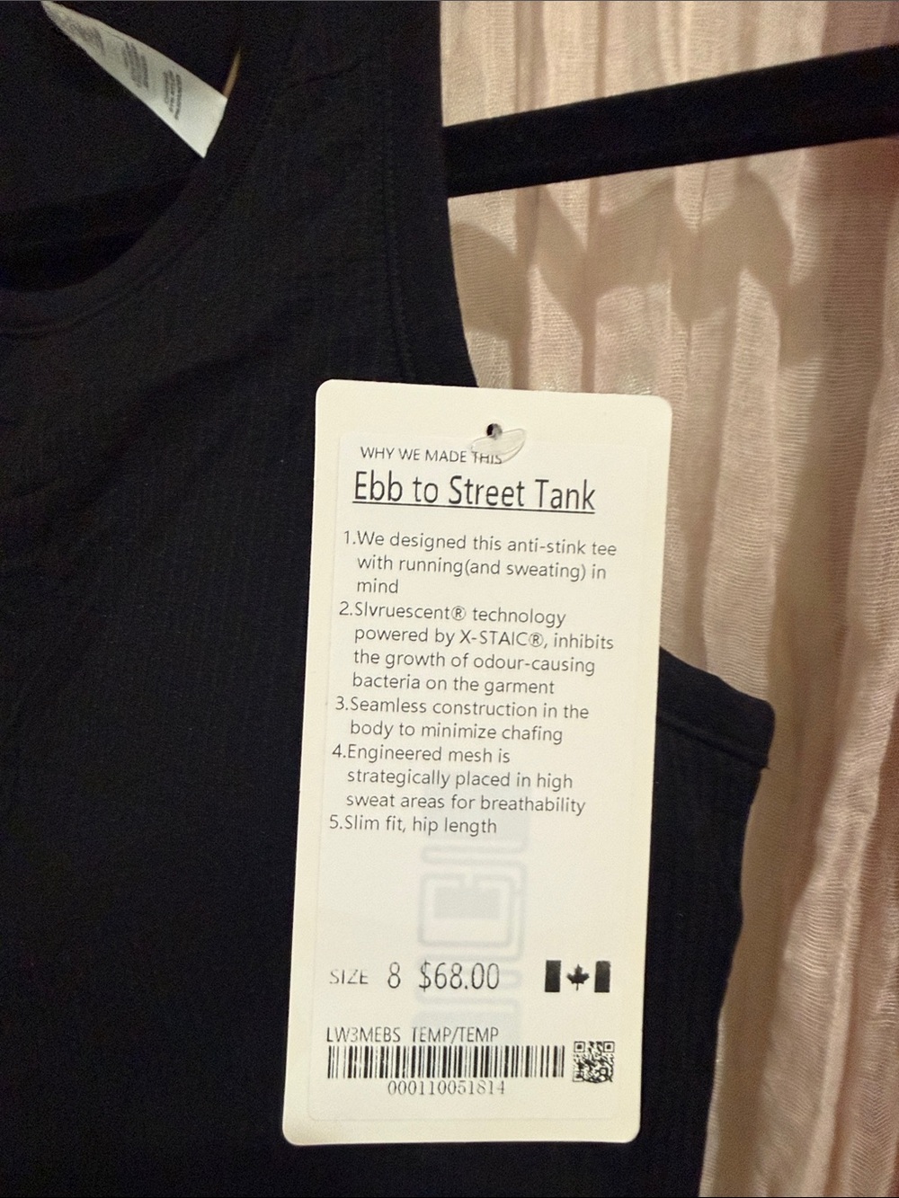 lululemon Black Ribbed Racerback Tank - Picture 4 of 6